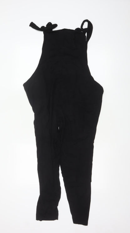ASOS Design Women Black Maternity Jumpsuit Viscose UK 12