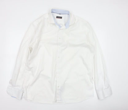 Eterna Men’s White Cotton Long Sleeve Classic Fit Shirt 17