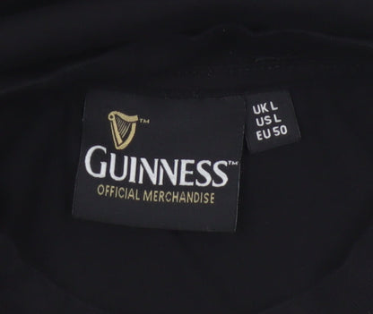 Guinness Men's Black Crew Neck Short Sleeve T-Shirt Size L