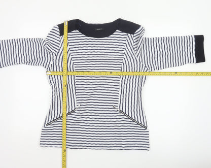 Roman Women’s Blue Striped Tunic Blouse Size 18 3/4 Sleeve Knit Top