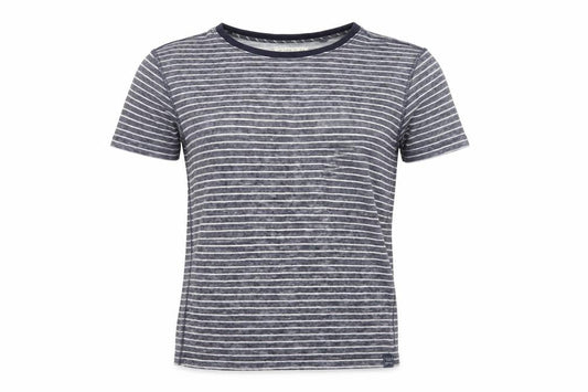 Joules Women's Blue Striped Cotton Short Sleeve T-Shirt Size S