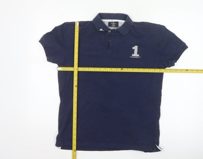 Hackett London Men's Blue Small Tailored Fit Polo Shirt