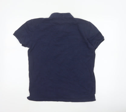 Hackett London Men's Blue Small Tailored Fit Polo Shirt