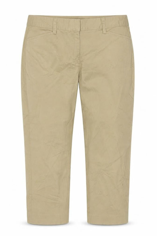 Lands' End Womens Beige Slim Leg Chino Trousers UK 14/16 Petite