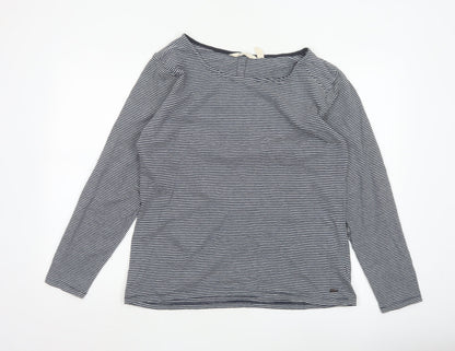 Trespass Women Blue Striped Long Sleeve Cotton T-Shirt UK 18