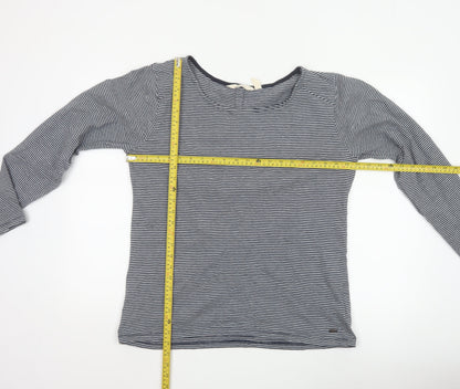 Trespass Women Blue Striped Long Sleeve Cotton T-Shirt UK 18