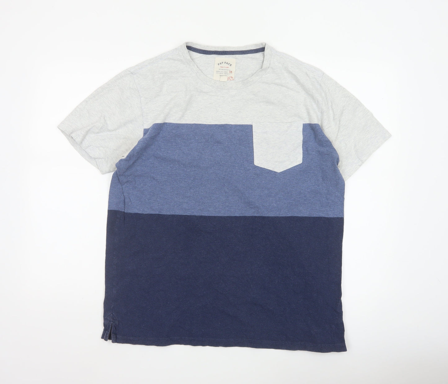 Fat Face Men's Multicoloured Crew Neck Cotton T-Shirt Size M
