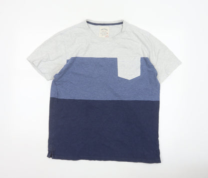 Fat Face Men's Multicoloured Crew Neck Cotton T-Shirt Size M