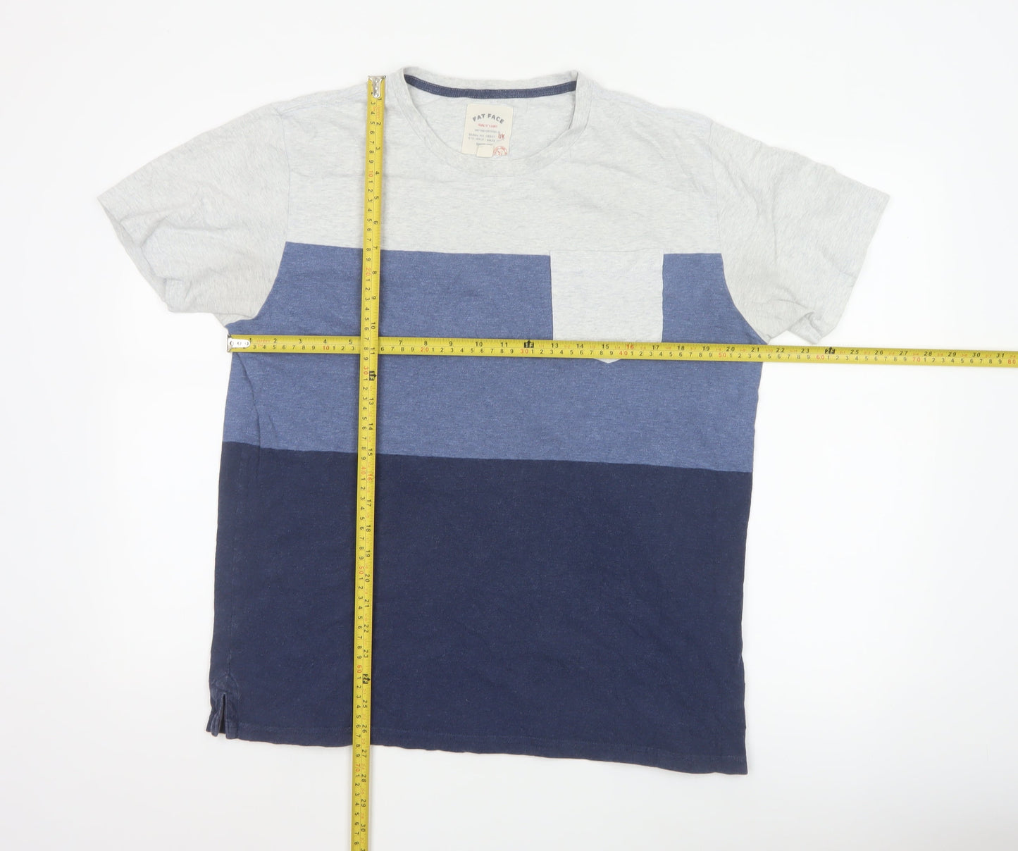 Fat Face Men's Multicoloured Crew Neck Cotton T-Shirt Size M