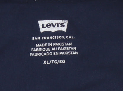 Levi's Men's Blue XL Long Sleeve Graphic Cotton Top