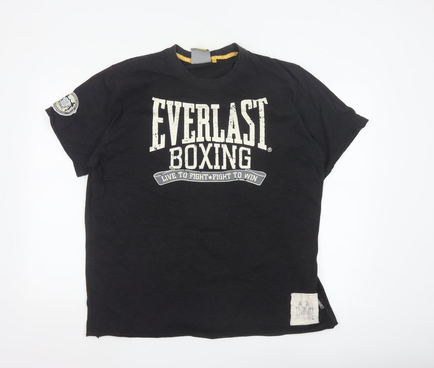 Everlast Men's Black Boxing Graphic T-Shirt 2XL Cotton Blend