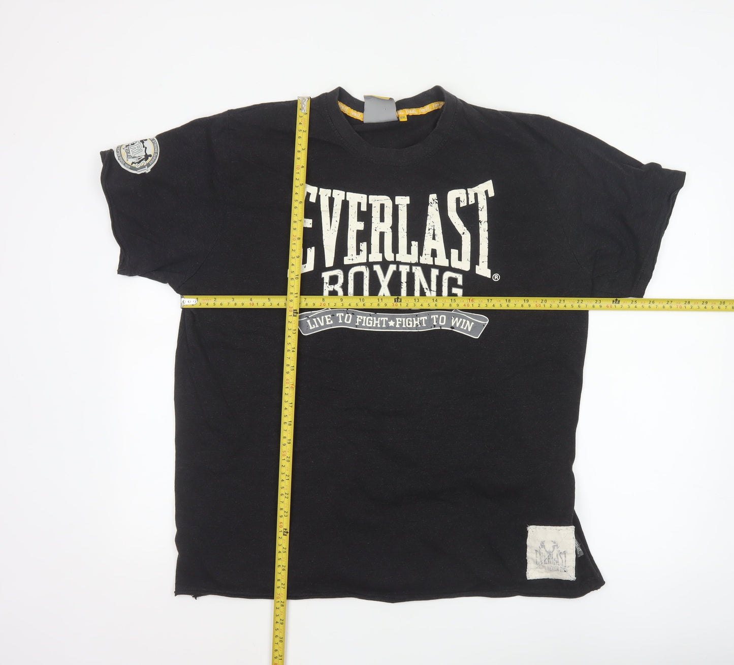 Everlast Men's Black Boxing Graphic T-Shirt 2XL Cotton Blend