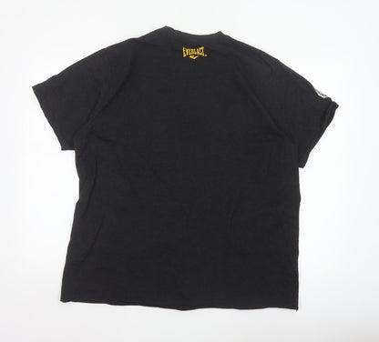Everlast Men's Black Boxing Graphic T-Shirt 2XL Cotton Blend