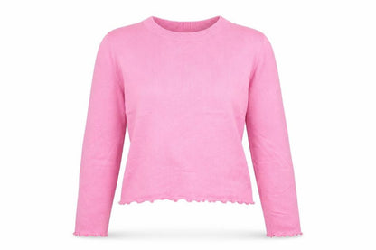 Gianni Feraud Women’s Pink Crew Neck Long Sleeve Pullover Jumper Size 12