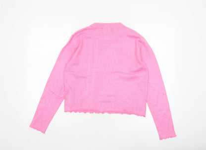 Gianni Feraud Women’s Pink Crew Neck Long Sleeve Pullover Jumper Size 12