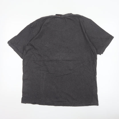 Peter Storm Men's Dark Grey Alpine Graphic Cotton T-Shirt M