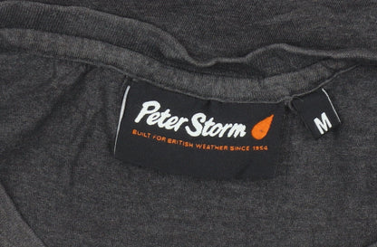 Peter Storm Men's Dark Grey Alpine Graphic Cotton T-Shirt M