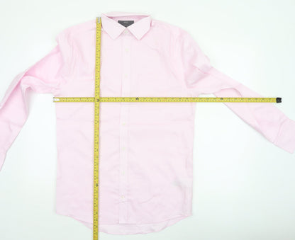 Marks and Spencer Men's Pink Regular Fit Non-Iron Cotton Dress Shirt 14.5in