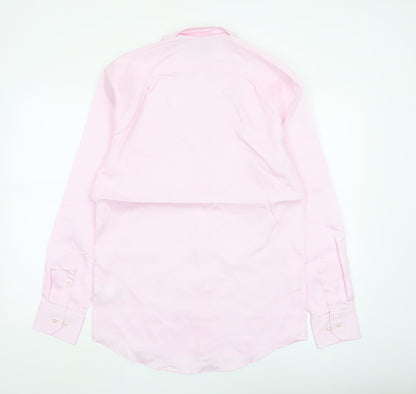 Marks and Spencer Men's Pink Regular Fit Non-Iron Cotton Dress Shirt 14.5in