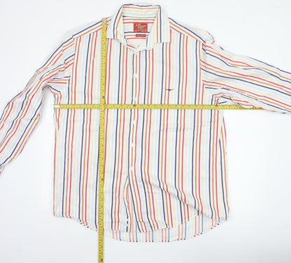 R.M. Williams Men's Multicoloured Striped Cotton Long Sleeve Button-Up Shirt 2XL Regular Fit