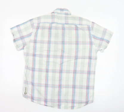 Duck and Cover Men's Multicoloured Check Cotton Short Sleeve Shirt M