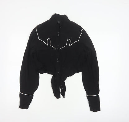 & Other Stories Women’s Black Western Cropped Blouse Size 8