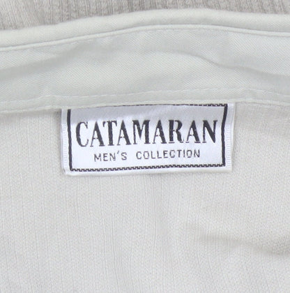 Catamaran Men's Beige Short Sleeve Collared Polo Shirt Size S
