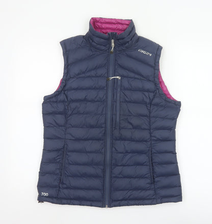 TOG24 Women's Blue Puffer Down Gilet Size 12 Lightweight Waistcoat