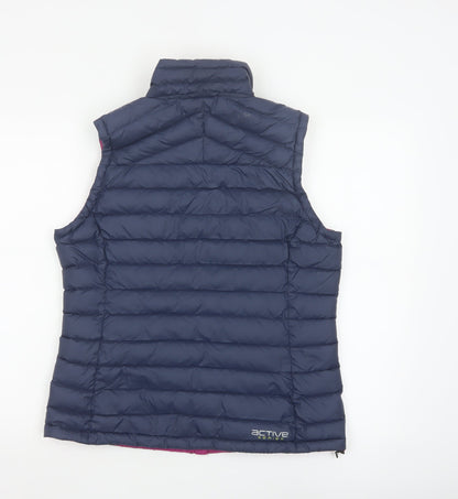 TOG24 Women's Blue Puffer Down Gilet Size 12 Lightweight Waistcoat