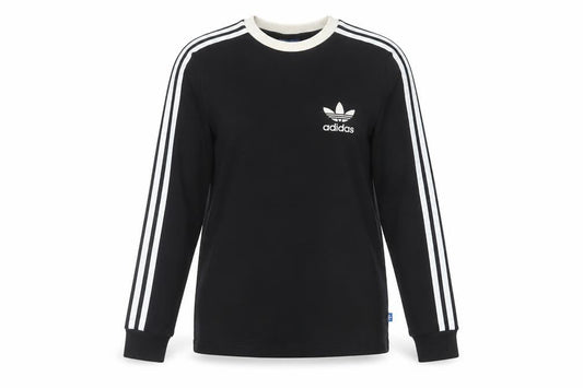 Front view of Adidas Women Black Long Sleeve Crew Neck Jersey Top, size 10