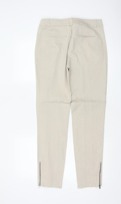 Zara Woman Beige Slim Tapered Trousers Womens UK 12