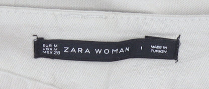Zara Woman Beige Slim Tapered Trousers Womens UK 12