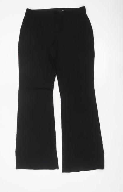 DKNY Women's Black Wool Blend Dress Pants Size 4 Regular Fit