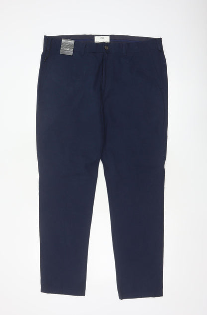 Marks and Spencer Men's Blue 36 Regular Fit Chino Trousers