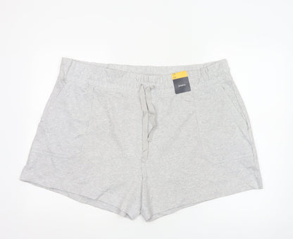 Marks and Spencer Women Grey Size 24 Sweat Shorts Drawstring Jersey
