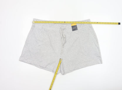 Marks and Spencer Women Grey Size 24 Sweat Shorts Drawstring Jersey