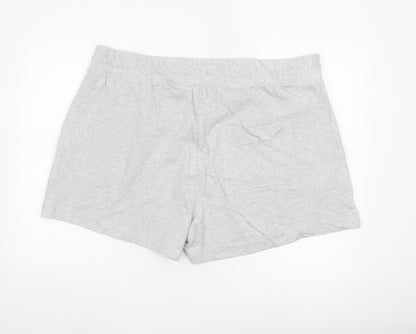 Marks and Spencer Women Grey Size 24 Sweat Shorts Drawstring Jersey