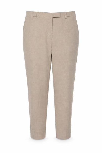 Marks and Spencer Women Beige Regular Length Straight Trousers Size 22