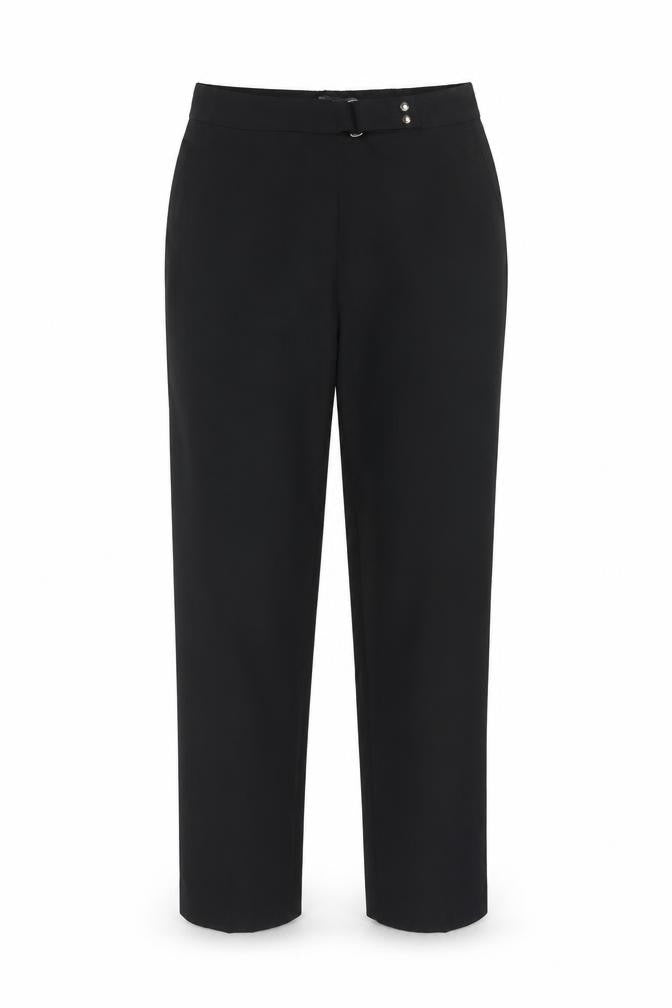 Marks & Spencer Women's Black Size 10 Straight Leg Regular Trousers