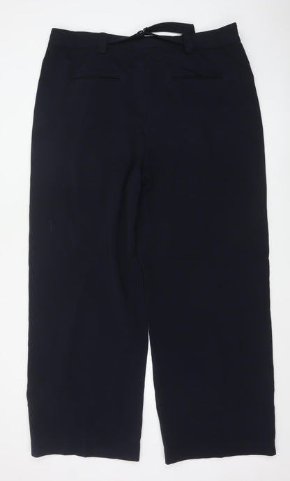 Marks and Spencer Women Black Size 20L Wide-Leg Trousers