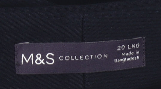 Marks and Spencer Women Black Size 20L Wide-Leg Trousers
