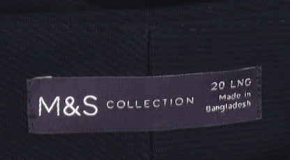 Marks and Spencer Women Black Size 20L Wide-Leg Trousers