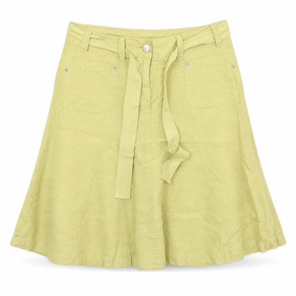 Marks & Spencer Women’s Lime Green Linen A-Line Knee Length Skirt UK 14