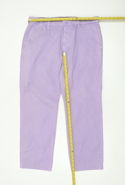 Mason's Men's Purple Chino Trousers Size XL Cotton Stretch