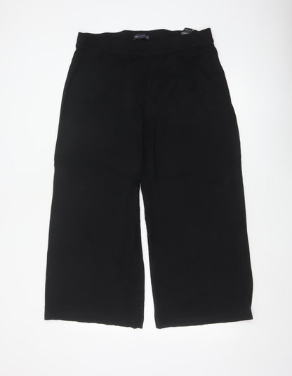 Marks and Spencer Womens Black Size 18 Wide-Leg Trousers
