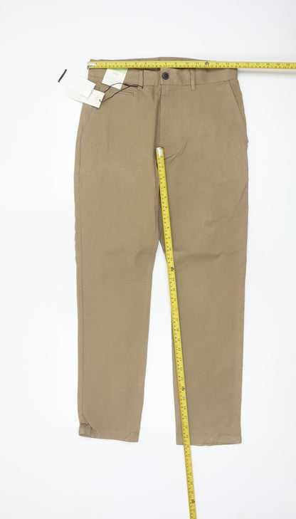 Marks and Spencer Men Beige Slim Chino Trousers Size 30x29