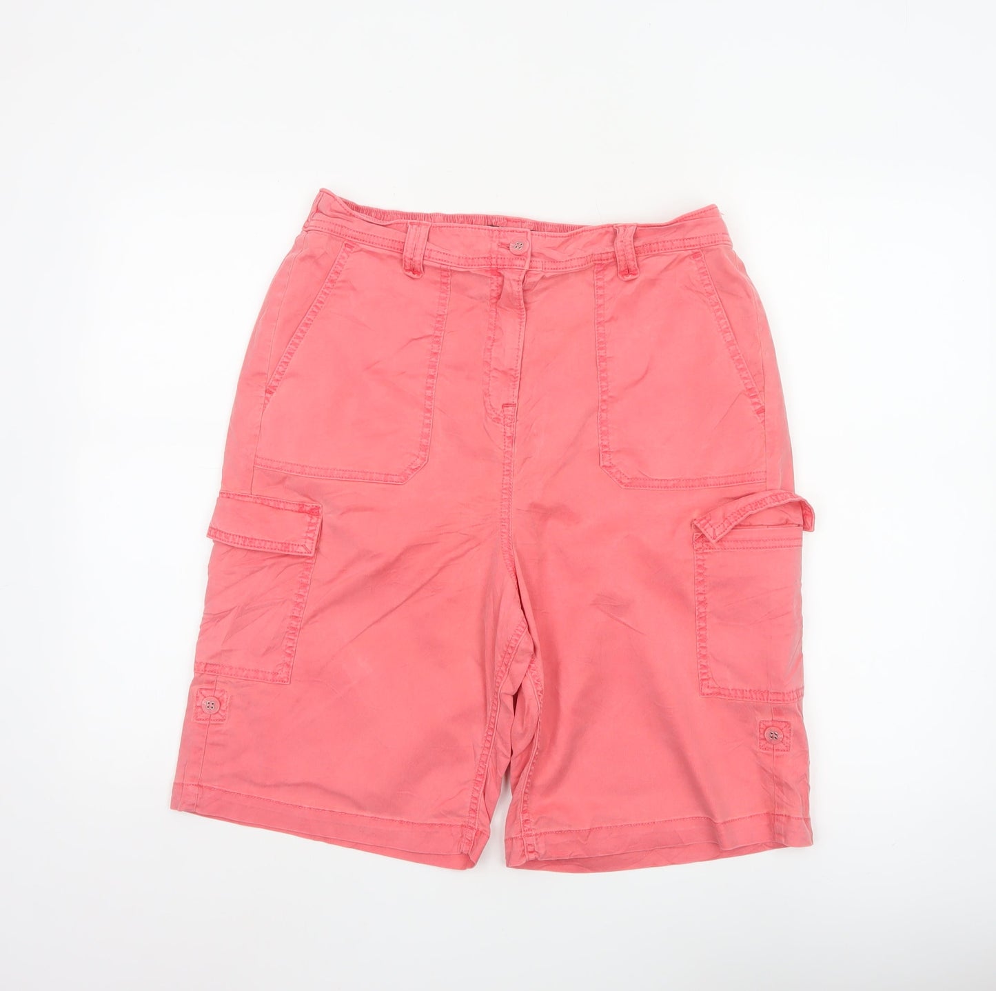 Marks and Spencer Women’s Pink Cargo Shorts Size 14 Lyocell Blend
