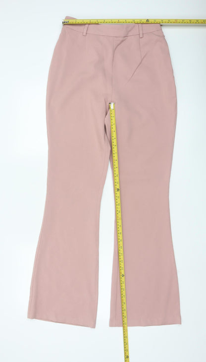 In The Style Women’s Pink Flared Stretch Trousers Size 12