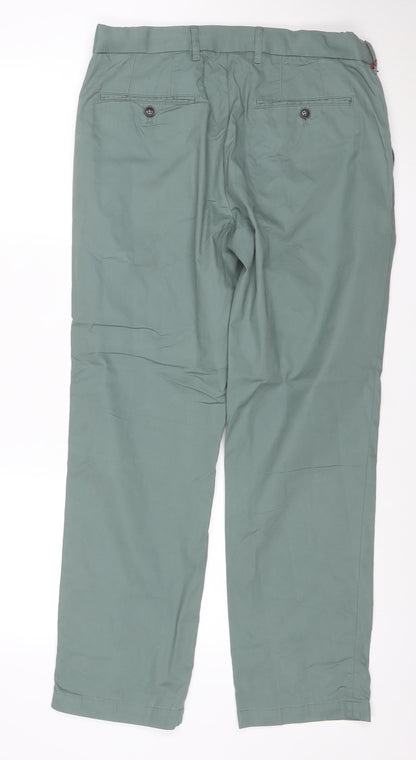 Marks and Spencer Men’s Green Chino Trousers 32x29 Regular Fit