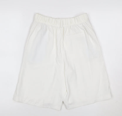 Marks and Spencer Women's White Chino Shorts Size 12